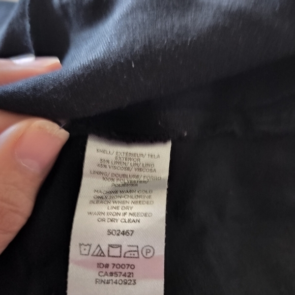 Ann Taylor Factory Petites Black Linen Sleeveless Romper Size 4P - Picture 10 of 10